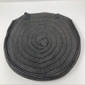 Vintage Lily Morgan 100% paper woven black round purse.
